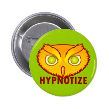 Hypnotiseer de Knoop van de Uil Speld Buttons