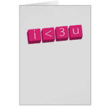 i <3 u (de liefde van I u) kaart
