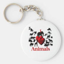 I animaux de coeur porte-clef