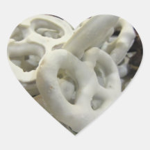 I autocollants de bretzels de coeur