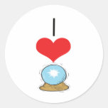 I boules de cristal de coeur (amour) autocollants