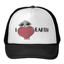 I chapeau d'alien de la terre d'amour de coeur casquette
