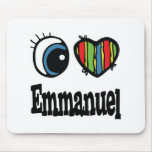 I coeur (amour) Emmanuel Tapis De Souris