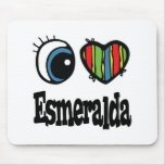 I coeur (amour) Esmeralda Tapis De Souris