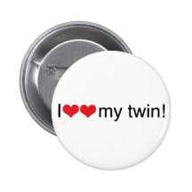I coeur mon jumeau badge