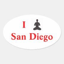 I de Sticker van San Diego van de Yoga