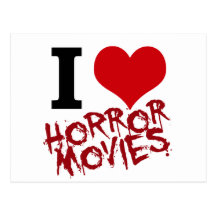 I films d'horreur de coeur carte postale