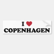 I Hart Kopenhagen Denemarken Bumpersticker