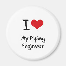 I hart Mijn Ingenieur van Leidingen Koelkast Magneet