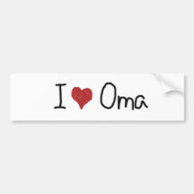 I hart Oma Bumpersticker