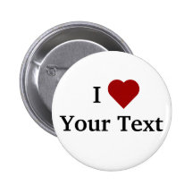 I Hart (personaliseer) knoop Speldbuttons