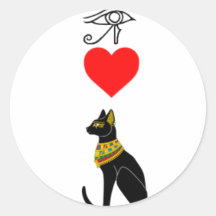 I Hart Pussy_Cat, Egyptische Hiërogliefen Sticker