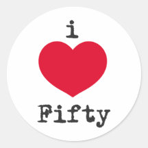 I Hart Vijftig Stickers