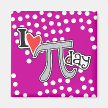 I het Hete Roze van de hartPi Dag Magneten
