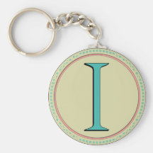 I LETTRE DE MONOGRAMME PORTE-CLEF