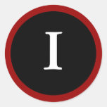 I : Lettre I de l'initiale I autocollants rouges, 