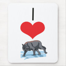 I loups de coeur (amour) tapis de souris