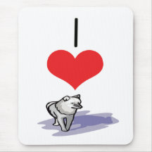 I loups de coeur (amour) tapis de souris