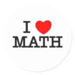 I Love MATH Sticker