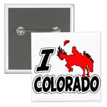 I Love Rodeo Colorado Pins