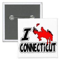 I Love Rodeo Connecticut Pin