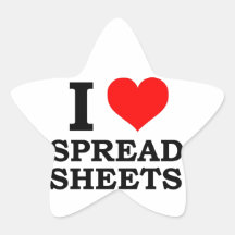 I Love Spreadsheets Stickers