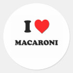 I macaronis de coeur autocollants ronds