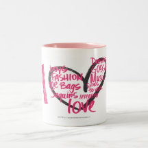 I magenta de graffiti de coeur tasse
