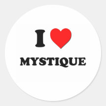 I mystique de coeur autocollant