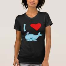 I produits de baleines de coeur t-shirts