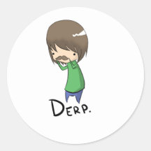 i snor u een vraag ronde sticker