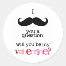 i snor u een vraag ronde sticker