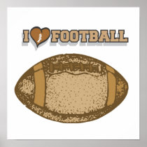 I T-shirts et cadeaux du football de coeur Posters