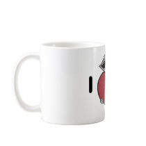 I tasse de la terre d'amour de coeur