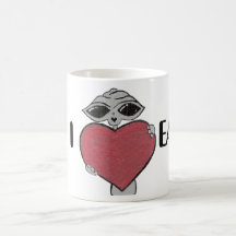 I tasse de la terre d'amour de coeur