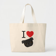 I Zwarte Pugs van het Hart Tas