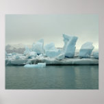 Icebergs de Jökulsárlón Islande Affiches