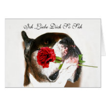 Ich Liebe Dich ainsi elle boxeur Karte Carte De Vœux