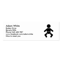 Icône de bébé cartes de visite professionnelles