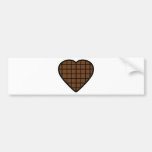 icône de coeur de chocolat adhésif pour voiture
