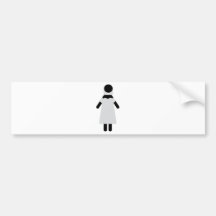 icône de jeune mariée adhésif pour voiture