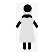 icône de jeune mariée carte double customisable