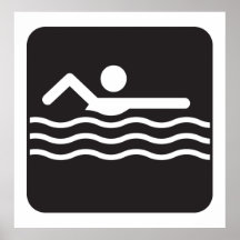 Icône de nageur affiches