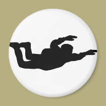icône de parachutiste de parachutisme magnets