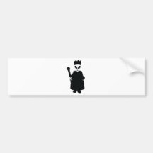 icône étrangère noire de roi adhésif pour voiture