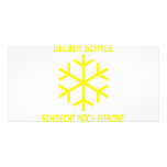 icône jaune de neige cartes de vœux avec photo