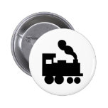 icône noire de chemin de fer de train badge avec épingle