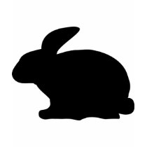 icône noire de lapin t-shirt