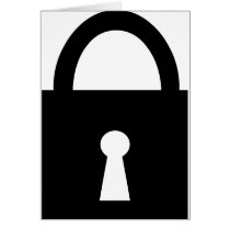 icône noire de serrure cartes