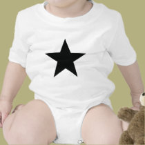 icône noire d'étoile t-shirts